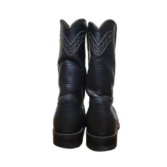 Justin Ostrich Full Quill Leather Cowboy Boots